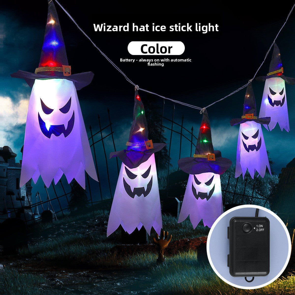 Spooky LED Halloween Ghost Light - Perfect for Parties & Outdoor Decor